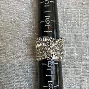 BLING Silver and CZ Ring Size 7 NWT